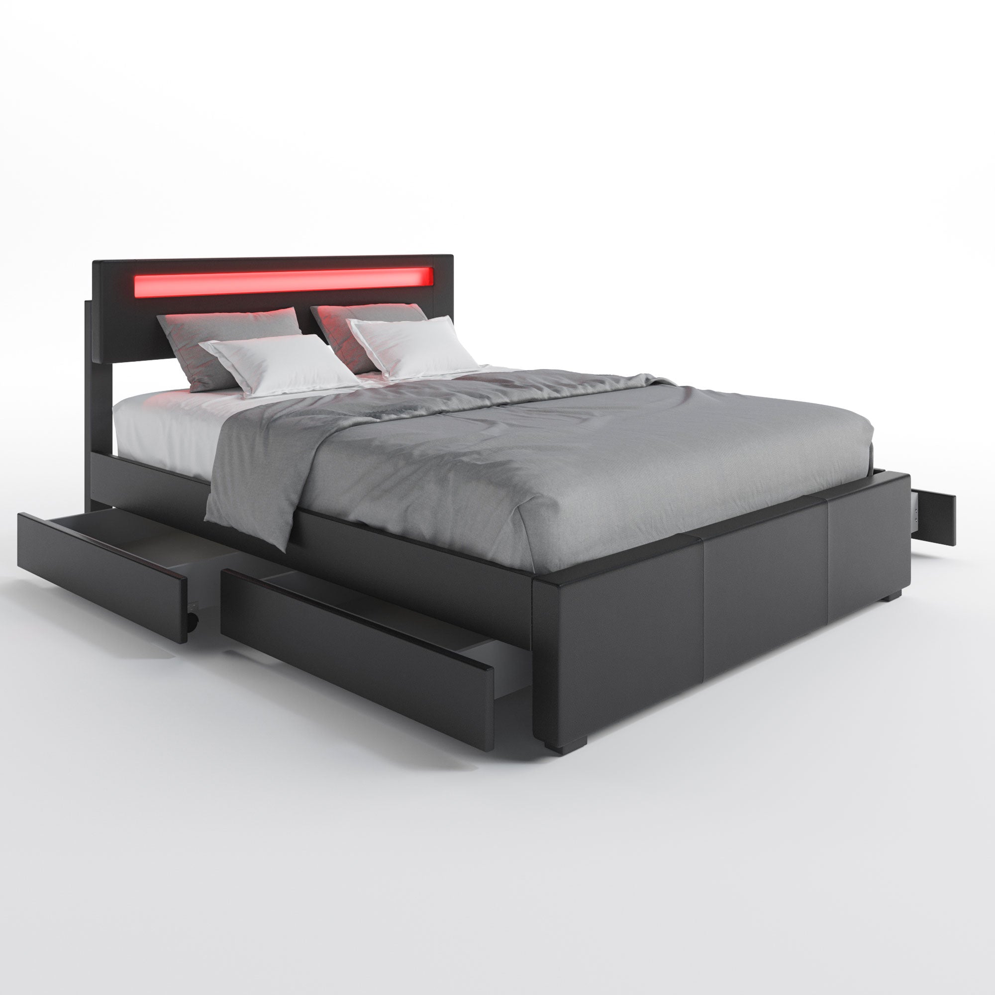 Pezzolla Led Bed Frame With Storage